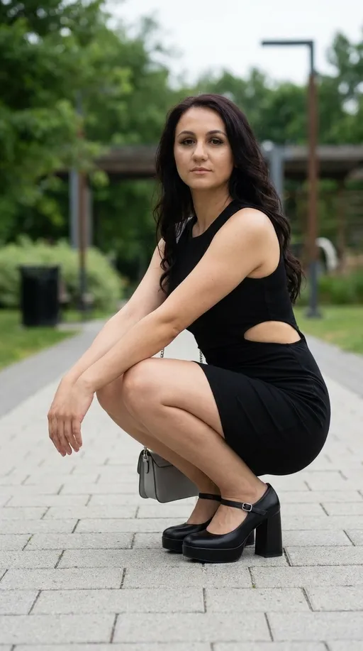AI-арт «Low-Angle Urban Fashion Squat»