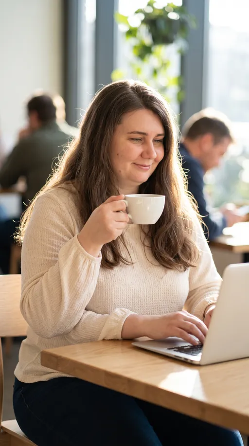 AI-фотосессия «Serene Cafe Productivity»