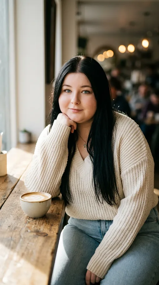 AI-фотосессия «Warm Cafe Portrait»