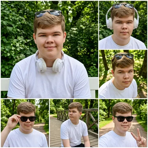 AI-фотосессия «Outdoor Selfie Series Collage»