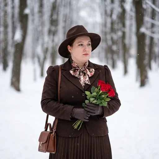 AI-фотосессия «Winter Elegance with Roses»