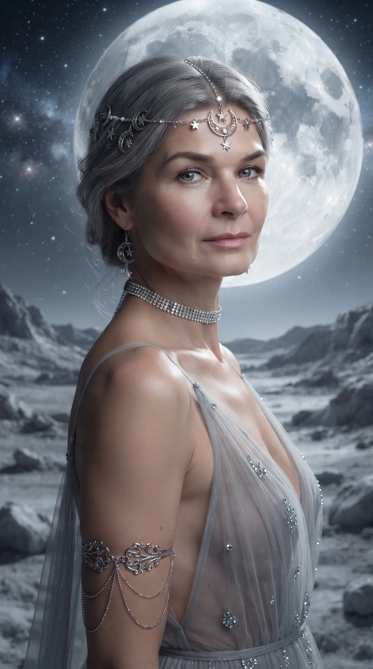 AI-фотосессия «Celestial Moonlit Portrait»