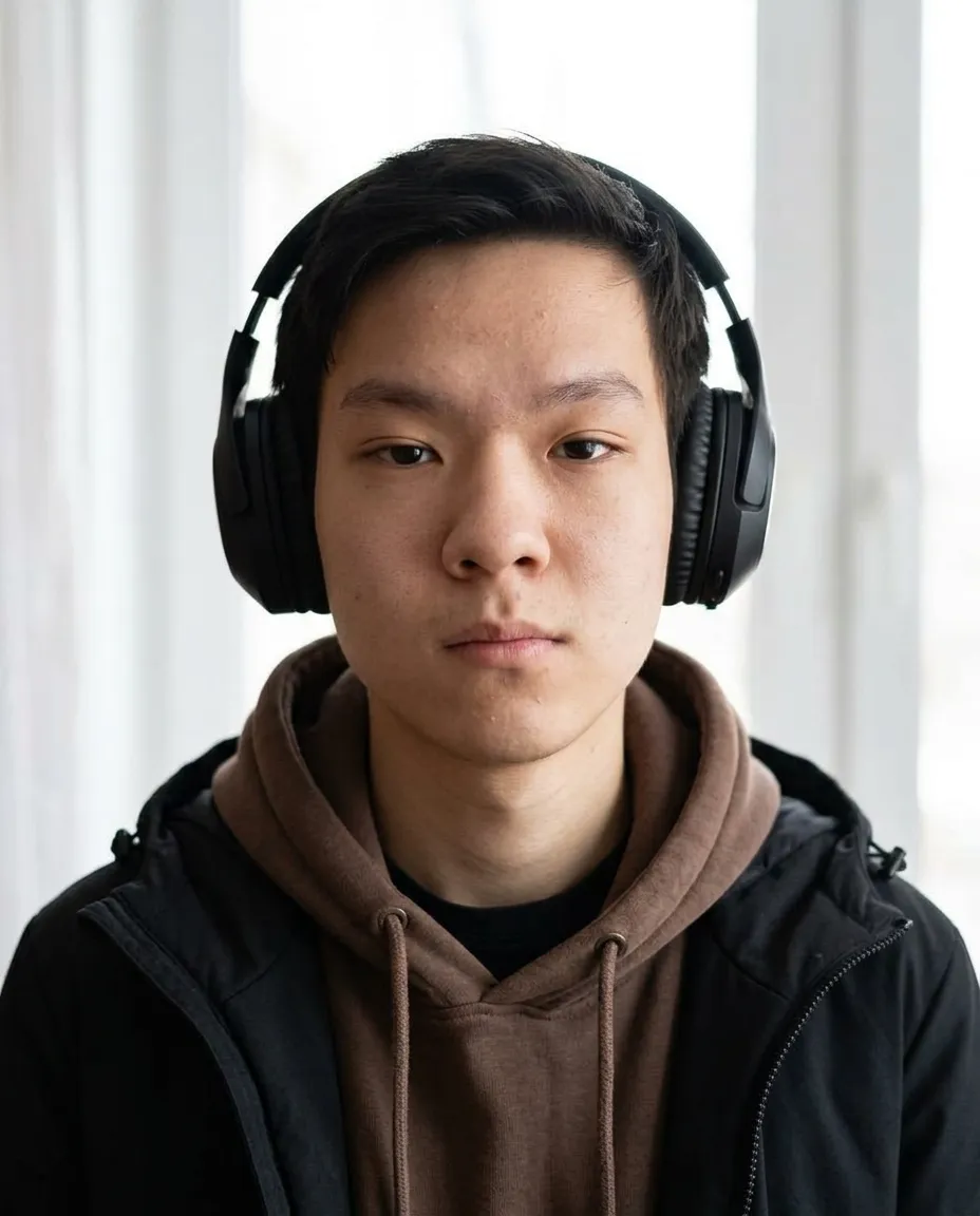 AI-фотосессия «Indoor Headphone Portrait»