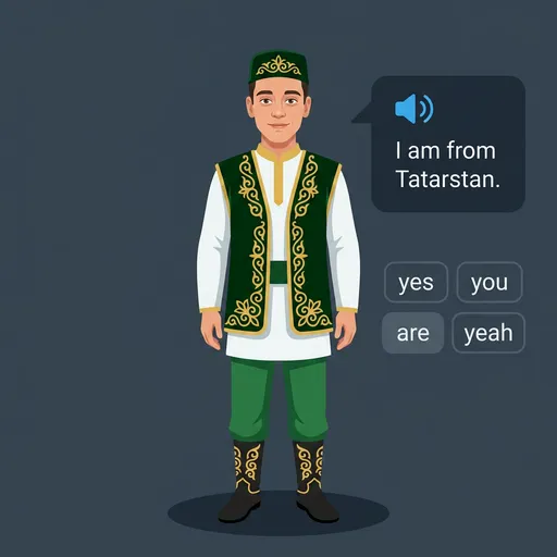 AI-арт «Educational Interface with Tatar Cultural Illustration»
