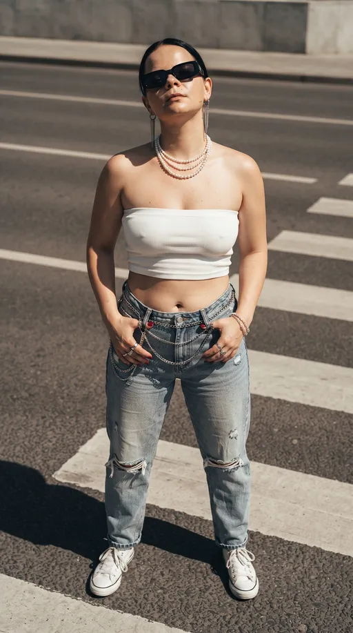 AI-фотосессия «Urban Street Style Portrait on Crosswalk»