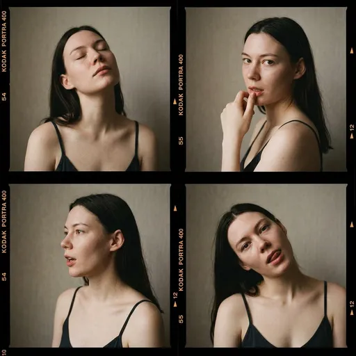 AI-фотосессия «Muted Film Strip Portrait Grid»