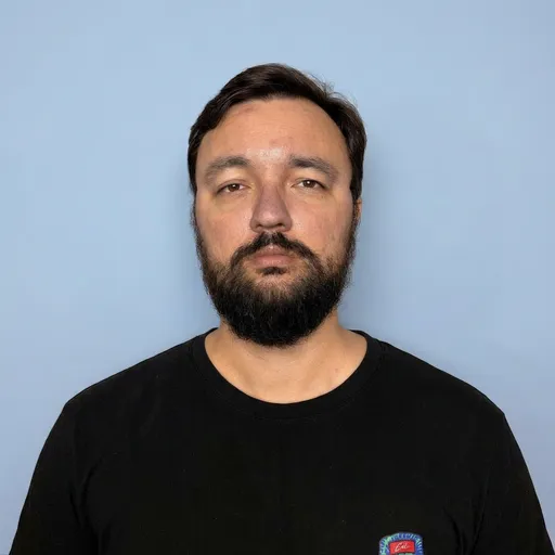 AI-фотосессия «Neutral Studio Portrait on Pale Blue Backdrop»
