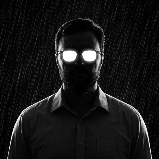 AI-фотосессия «Dramatic Rim-Lit Silhouette in Rain»