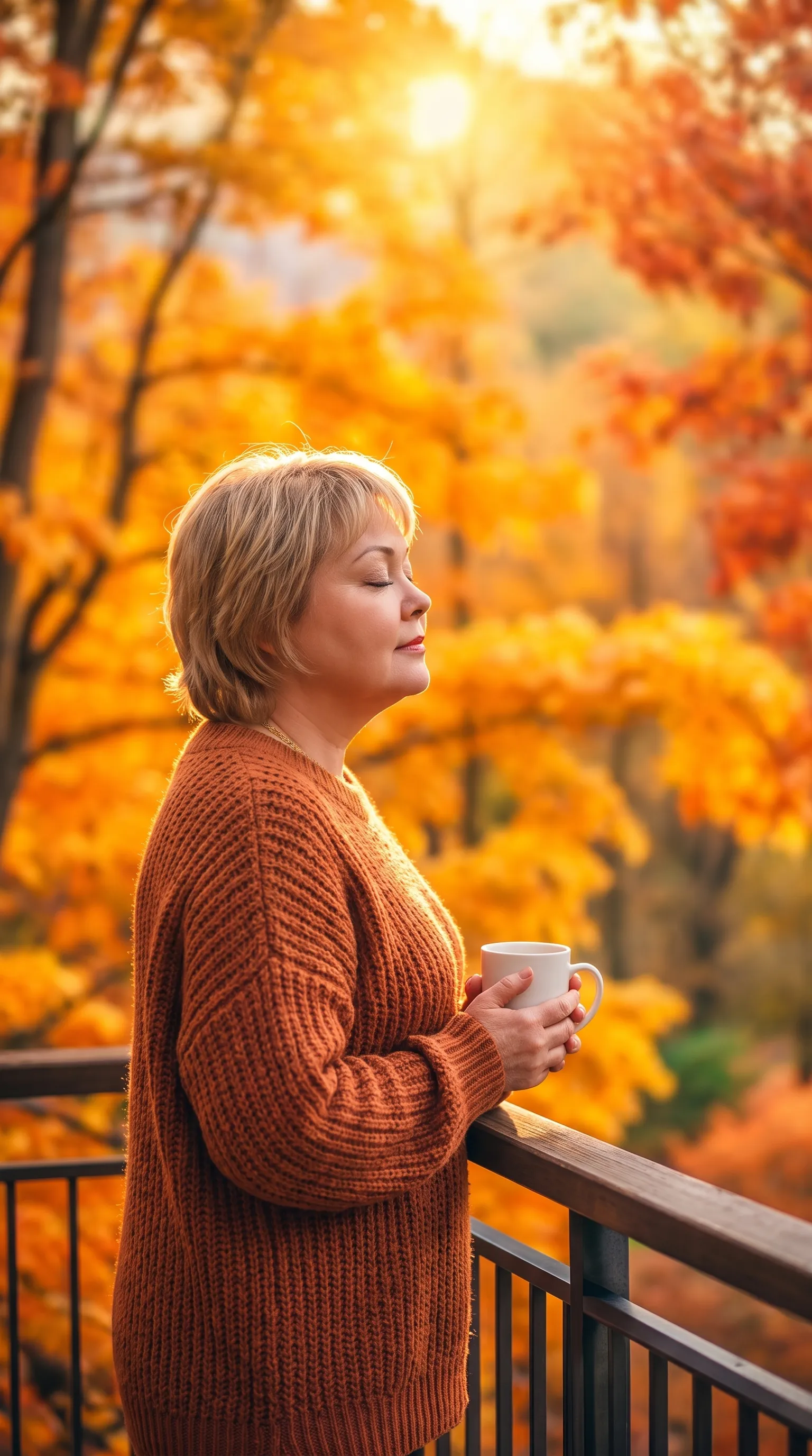 AI-фотосессия «Golden Hour Autumn Solitude»