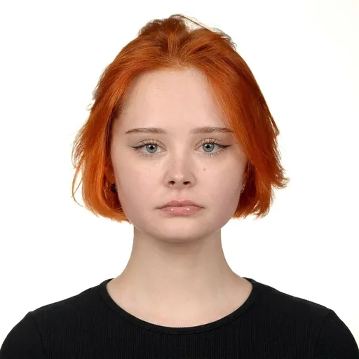 AI-фотосессия «High-Key Symmetrical Passport Portrait»