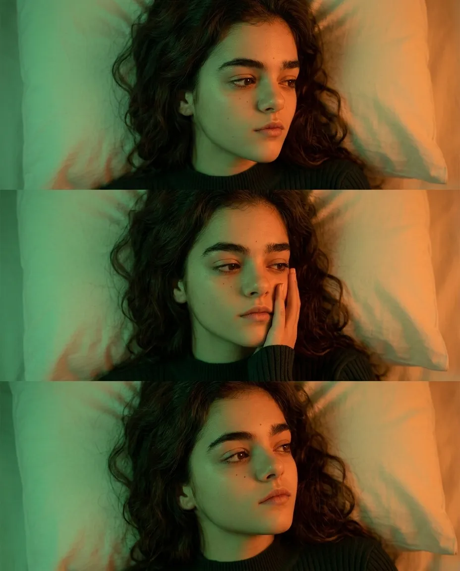 AI-фотосессия «Cinematic Bi-Color Triptych»