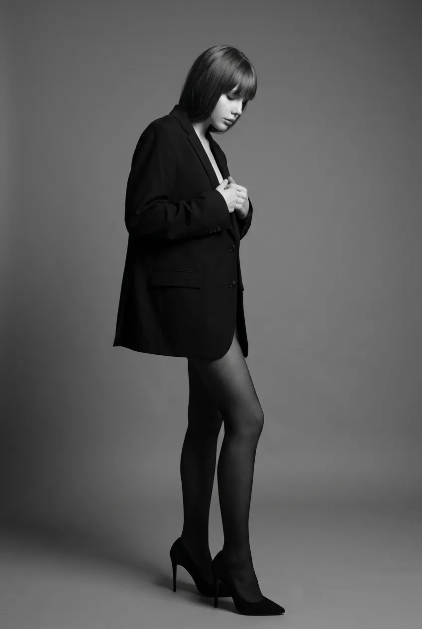 AI-фотосессия «Minimalist High-Fashion Monochrome Portrait»
